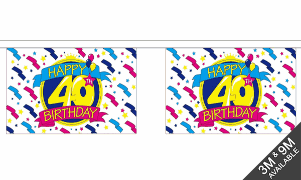 Happy 40th Birthday Bunting